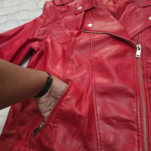 Outer Edge Thriller Moto Biker Red Jacket Size XL - Picture 7 of 8